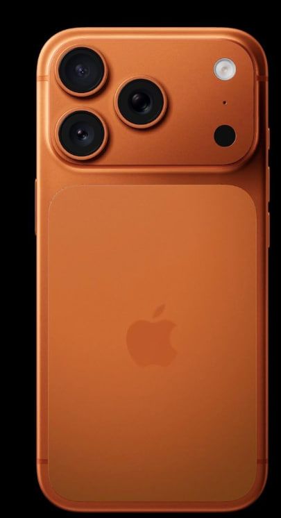 The image shows the iPhone 17 Pro, the latest smartphone from Apple.
