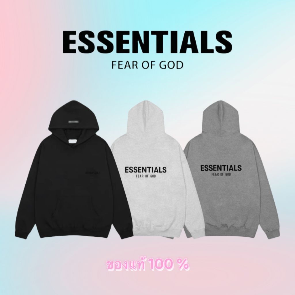 100% Authentic Fear of God Essentials Hoodie S22 Thin Hooded Sweatshirt
