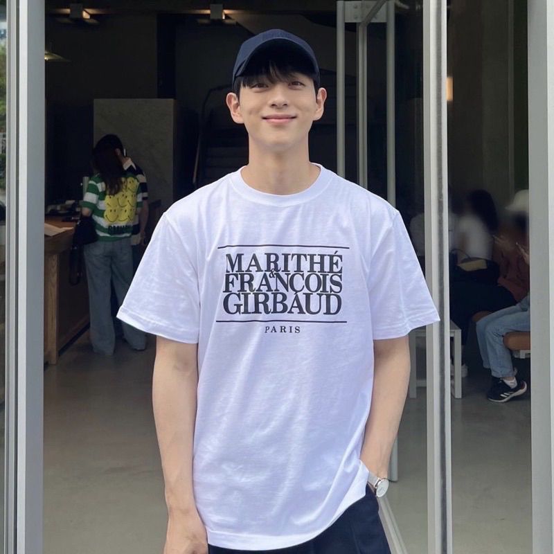 Authentic/Ready to ship, imported from Korea Marithe Man T-shirt, men's classic short sleeves