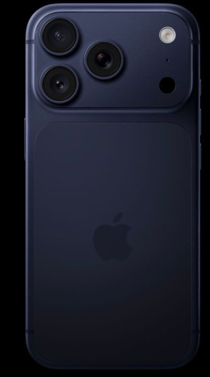 The image shows the iPhone 17 Pro, the latest smartphone from Apple.